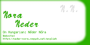 nora neder business card